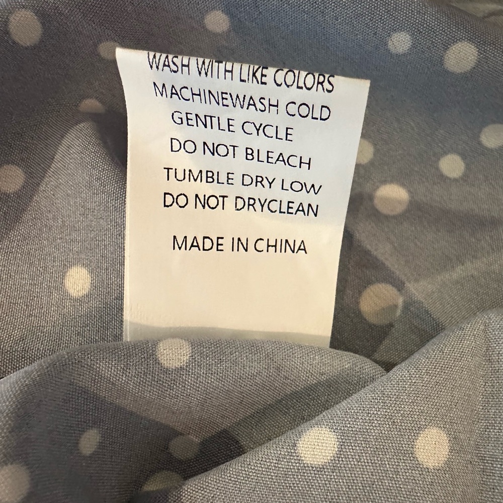 Blue Polka Dot V-Neck XL NIP - Picture 13 of 14